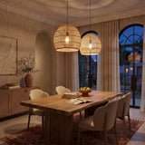 Earthy Minimalist Weave Rattan Pendant Light 40 cm Diameter