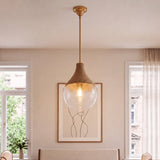 Glass Hemp rope textured Pendant Light 33 cm Diameter