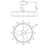 ODILE Ceiling Fan Ø76 cm with LED Light and Hidden Blades