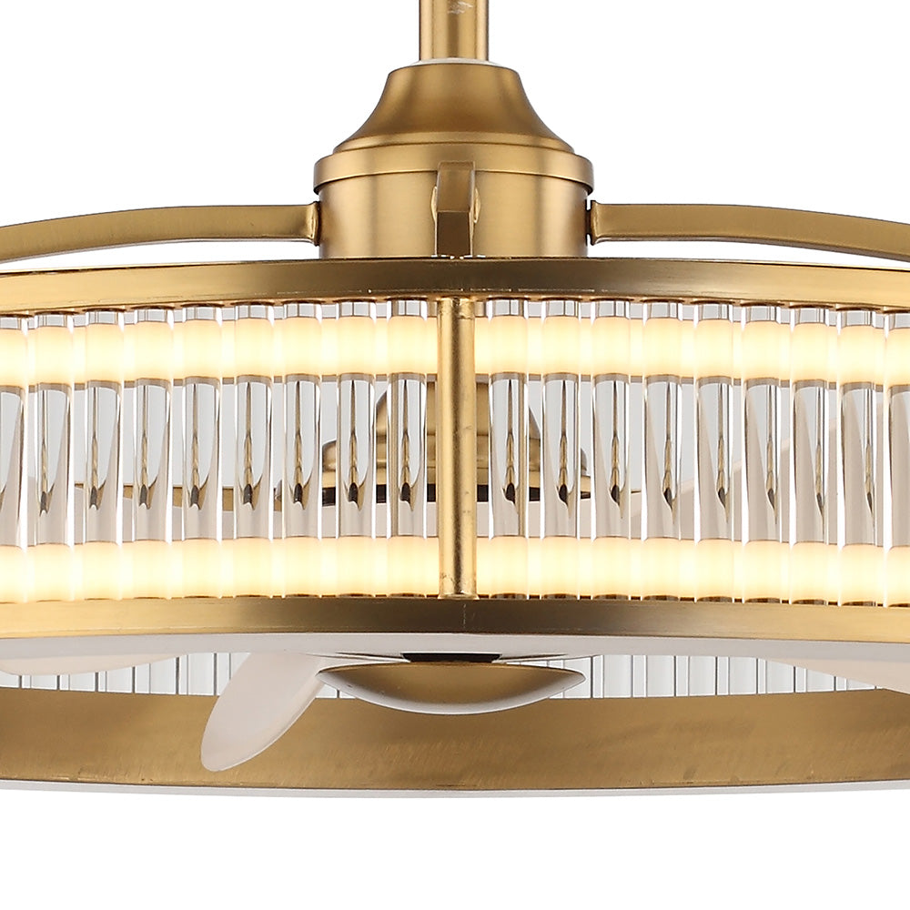 LUCENT Ceiling Fan Ø74 cm with LED Light and Hidden Blades