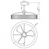 LUCENT Ceiling Fan Ø74 cm with LED Light and Hidden Blades