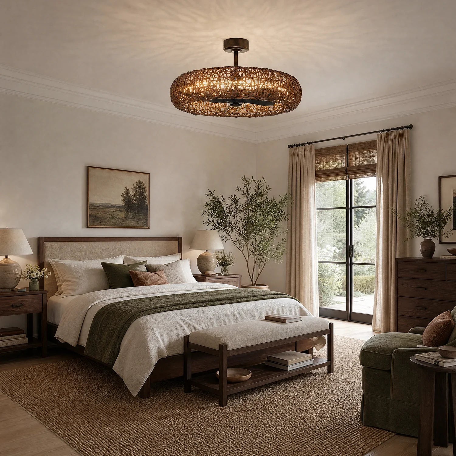 CORDOBA Ceiling Fan Ø89 cm with LED Light and Hidden Blades