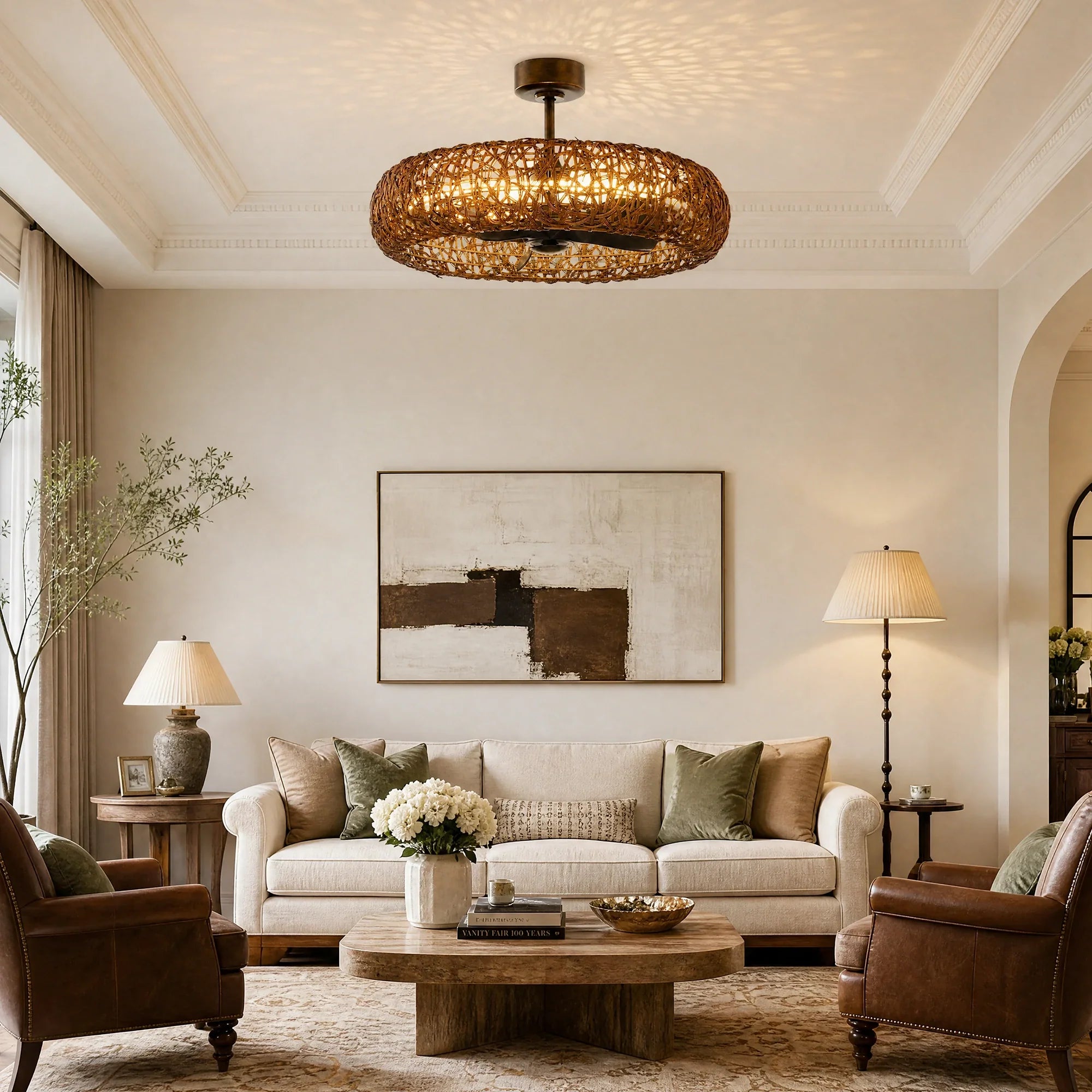 CORDOBA Ceiling Fan Ø89 cm with LED Light and Hidden Blades