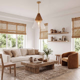 Glass Rattan Pendant Light 35 cm Diameter
