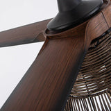 60" Farmhouse Downrod Mount Reversible Ceiling Fan with Lighting and Remote Control - Parrot Uncle UK