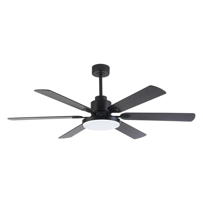 152cm (60") Industrial DC Motor Downrod Mount Reversible Ceiling Fan with Lighting and Remote Control