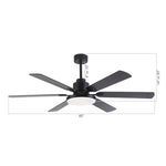 60" Industrial DC Motor Downrod Mount Reversible Ceiling Fan with Lighting and Remote Control - Parrot Uncle UK