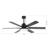 60" Industrial DC Motor Downrod Mount Reversible Ceiling Fan with Lighting and Remote Control - Parrot Uncle UK