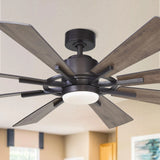 60" Oretha Windmill DC Ceiling Fan with LED Lighting