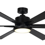 65" Amold Industrial Downrod Mount Ceiling Fan with Lighting and Remote Control - Parrot Uncle UK
