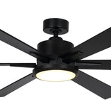 65" Amold Industrial Downrod Mount Ceiling Fan with Lighting and Remote Control - Parrot Uncle UK