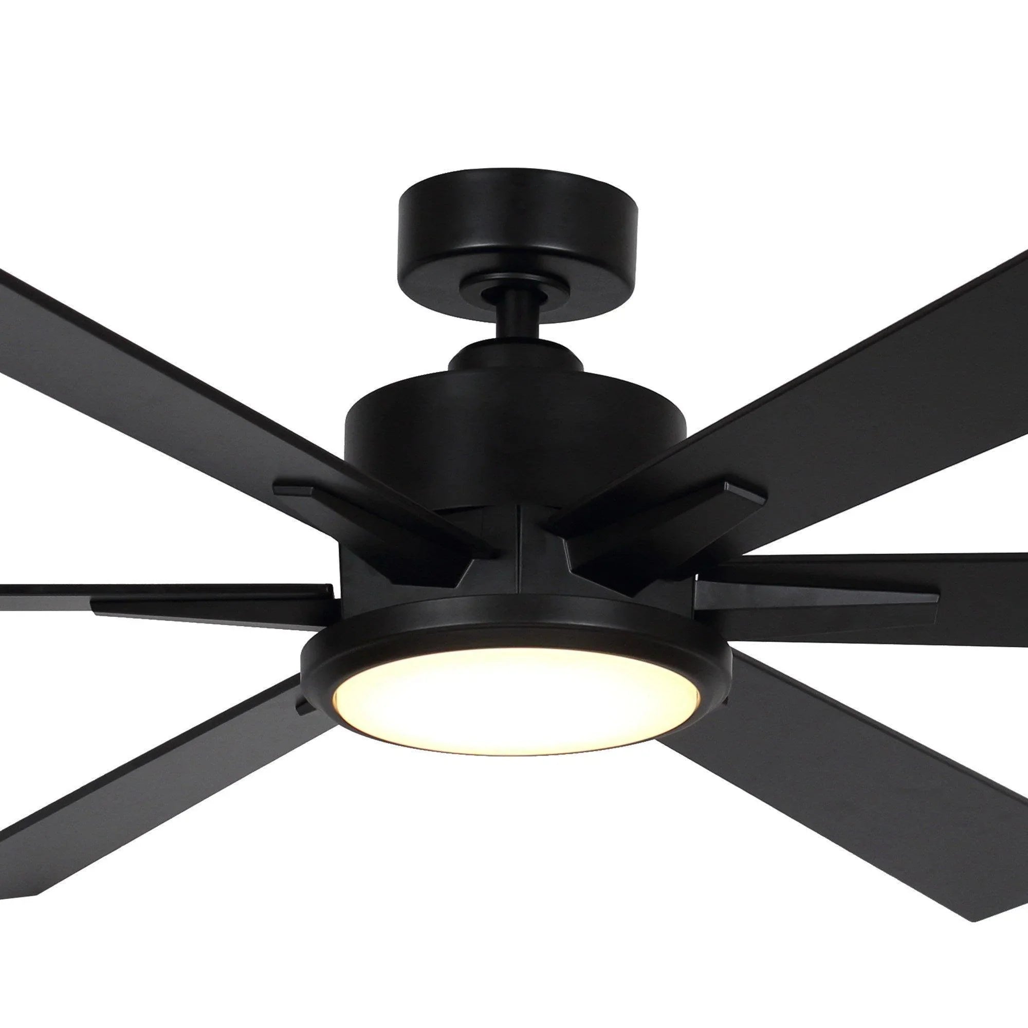 65" Amold Industrial Downrod Mount Ceiling Fan with Lighting and Remote Control - Parrot Uncle UK