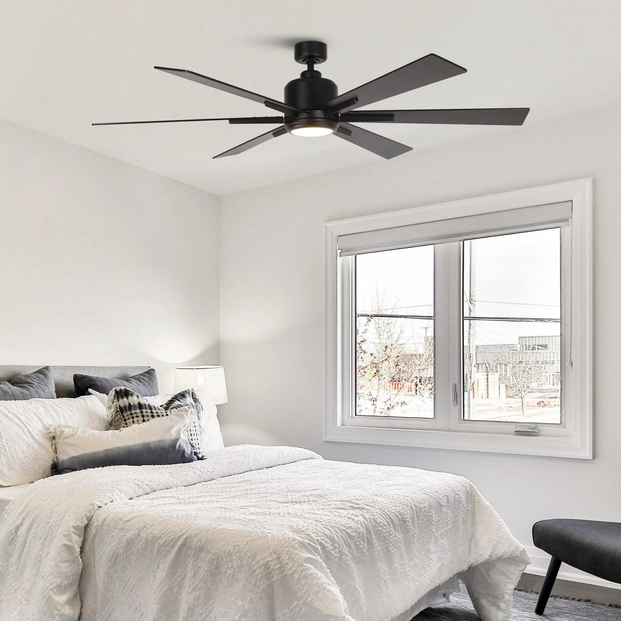 65" Bendan Industrial Downrod Mount Ceiling Fan with Lighting and Remote Control - Parrot Uncle UK