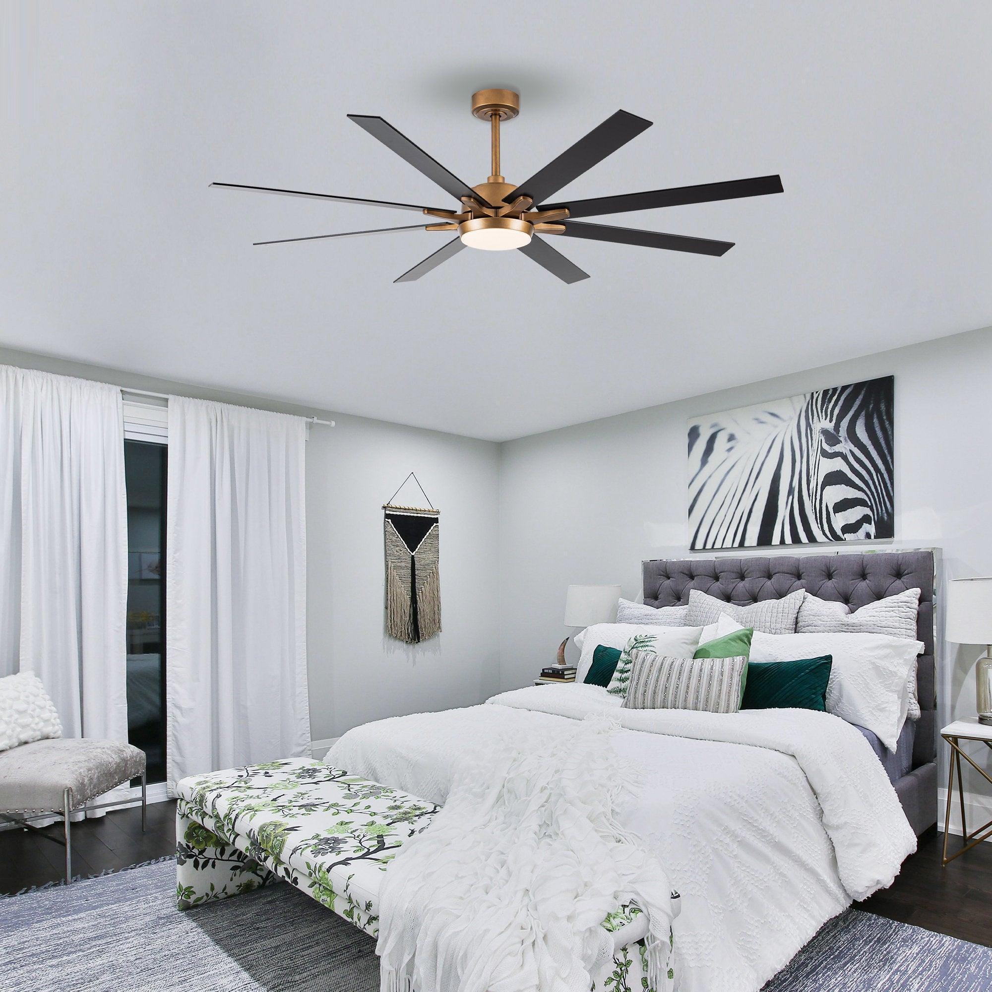 165cm (65") Balachandran Industrial DC Motor Downrod Mount Ceiling Fan with LED Lighting and Remote Control