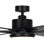 65" Amold Industrial Downrod Mount Ceiling Fan with Lighting and Remote Control - Parrot Uncle UK