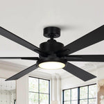 65" Amold Industrial Downrod Mount Ceiling Fan with Lighting and Remote Control - Parrot Uncle UK