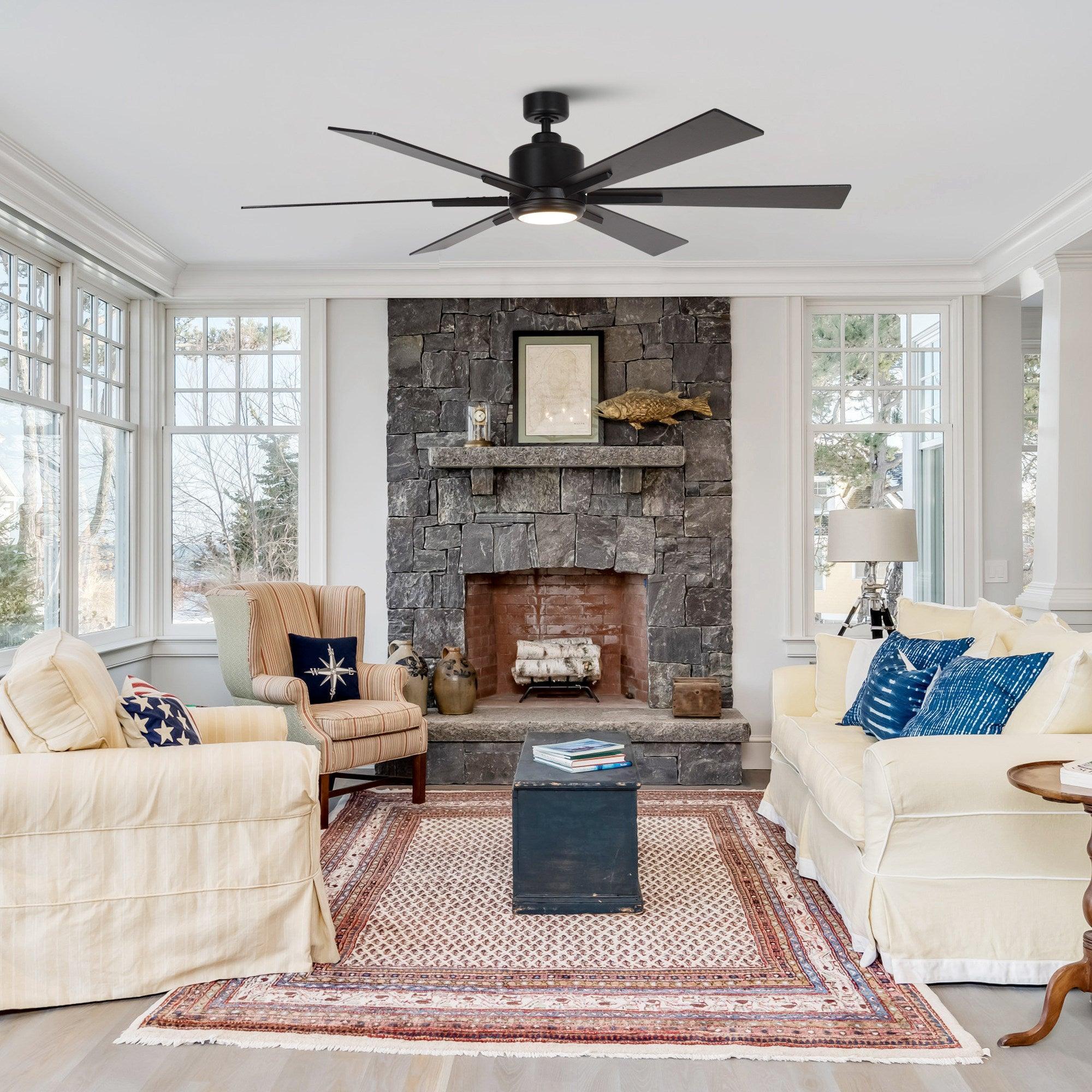 165cm (65") Bendan Industrial Downrod Mount Ceiling Fan with Lighting and Remote Control