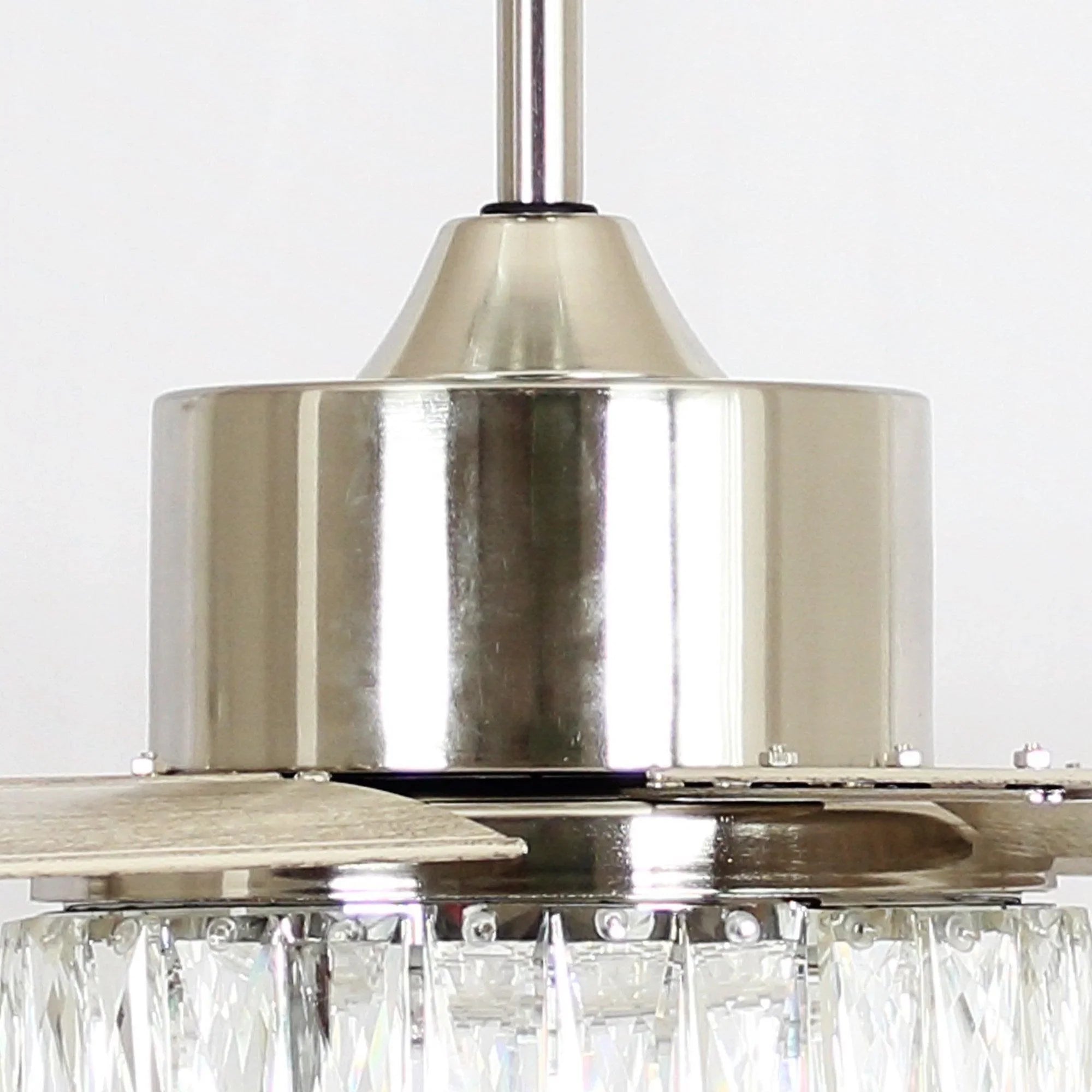 65" Modern Brushed Nickel DC Motor Downrod Mount Reversible Ceiling Fan with Lighting and Remote Control - Parrot Uncle UK