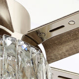 65" Modern Brushed Nickel DC Motor Downrod Mount Reversible Ceiling Fan with Lighting and Remote Control - Parrot Uncle UK