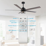 65" Modern Reversible Ceiling Fan with Lighting and Remote Control - Parrot Uncle UK