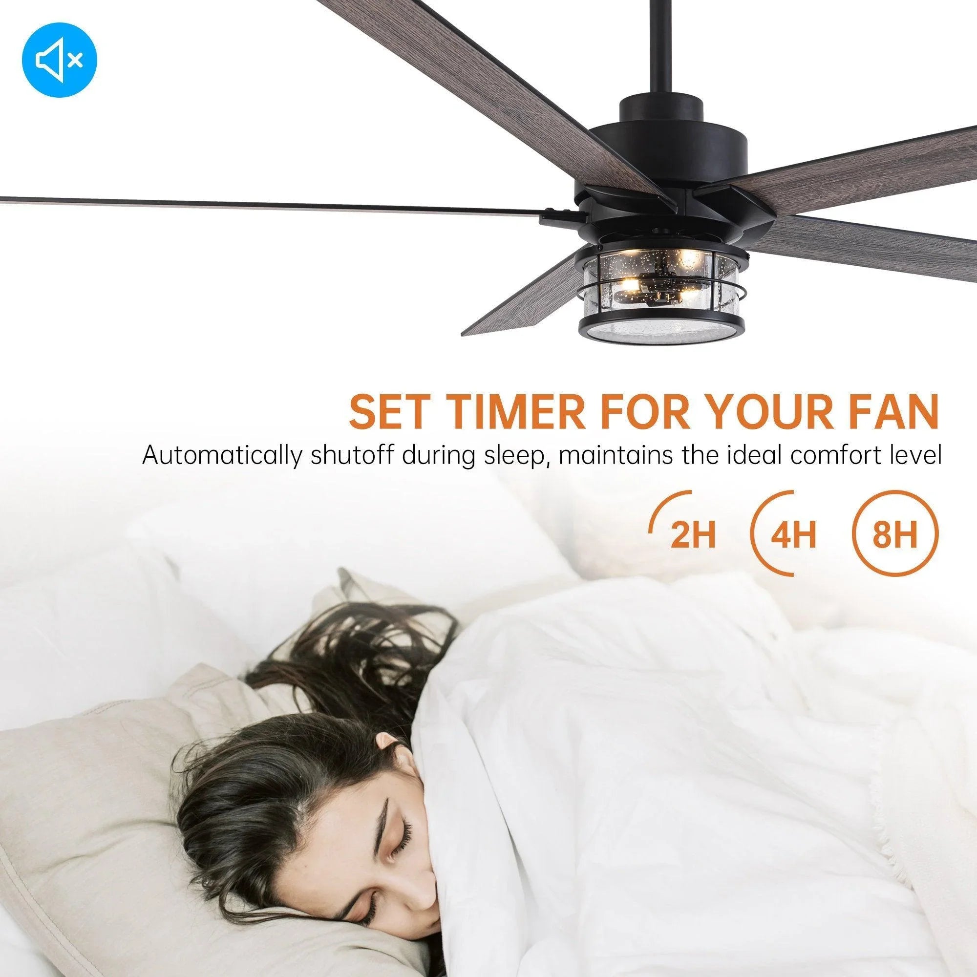 65" Modern Reversible Ceiling Fan with Lighting and Remote Control - Parrot Uncle UK
