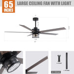 65" Modern Reversible Ceiling Fan with Lighting and Remote Control - Parrot Uncle UK