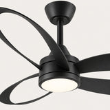 MAXI Black Ceiling Fan Ø132 cm Silent with LED Light DC 40W