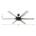 70" Industrial Ceiling Fan with Remote Control - Parrot Uncle UK