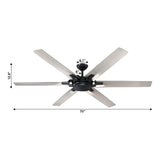 70" Industrial Ceiling Fan with Remote Control - Parrot Uncle UK
