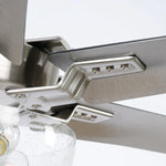 70" Modern Brushed Nickel DC Motor Downrod Mount Ceiling Fan with Lighting and Remote Control - Parrot Uncle UK