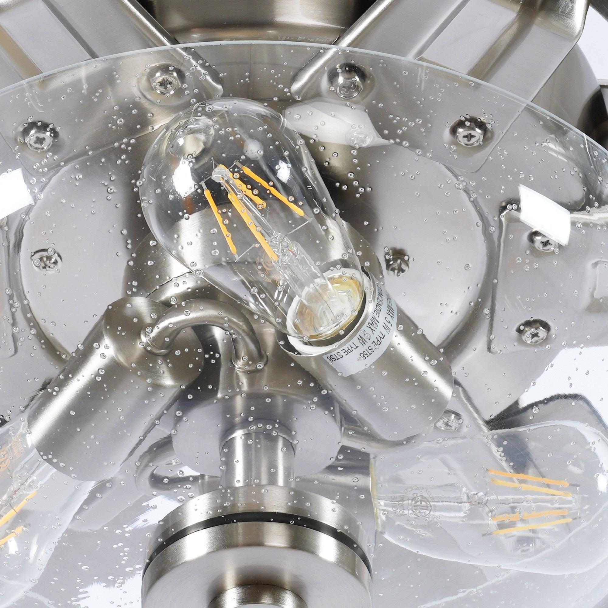 70" Modern Brushed Nickel DC Motor Downrod Mount Ceiling Fan with Lighting and Remote Control - Parrot Uncle UK