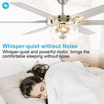 70" Modern Brushed Nickel DC Motor Downrod Mount Ceiling Fan with Lighting and Remote Control - Parrot Uncle UK