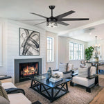 70" Modern DC Motor Downrod Mount Reversible Ceiling Fan with Lighting and Remote Control - Parrot Uncle UK