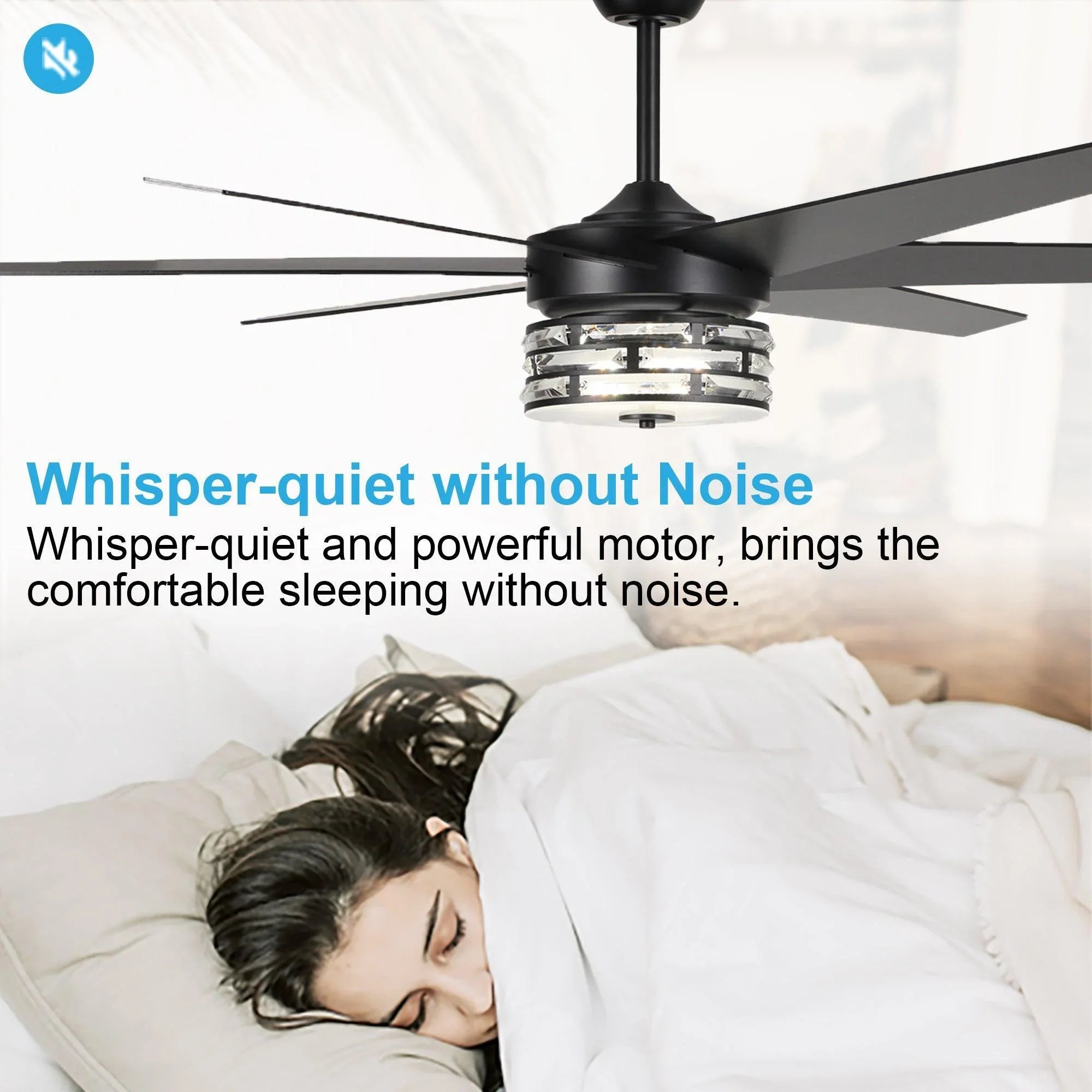 70" Modern DC Motor Downrod Mount Reversible Ceiling Fan with Lighting and Remote Control - Parrot Uncle UK