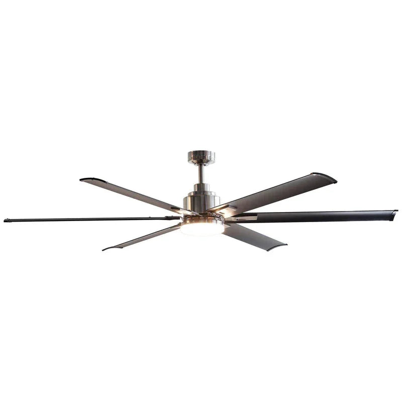 189cm (72") Bankston Modern DC Motor Downrod Mount Reversible Ceiling Fan with Lighting and Remote Control