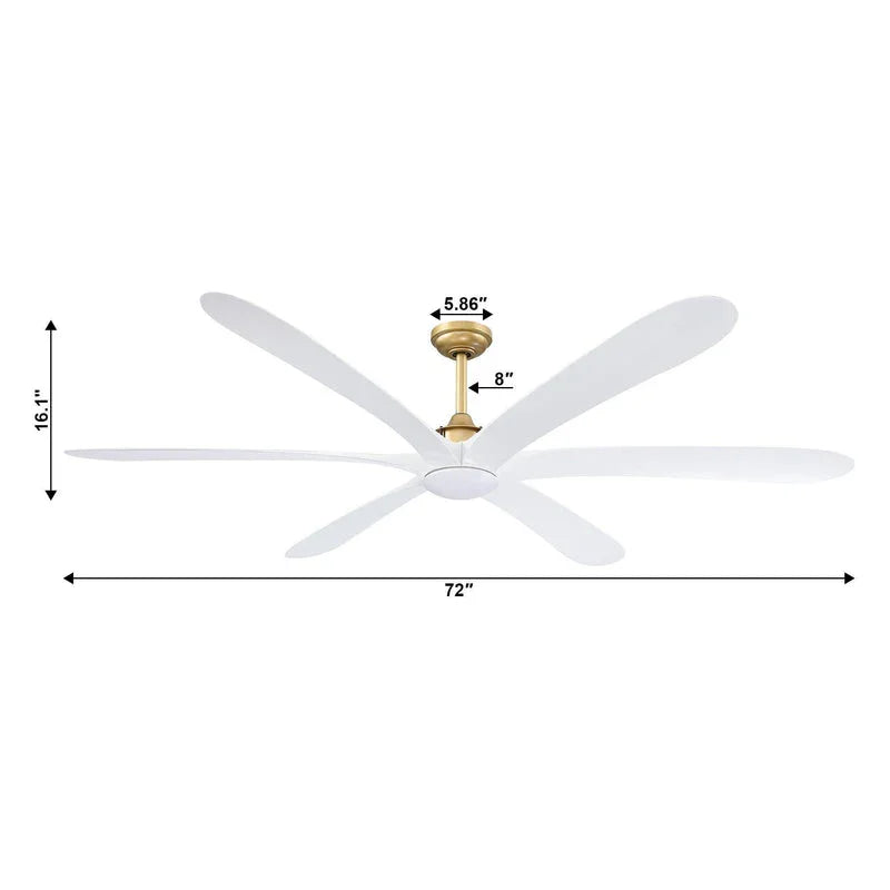 72" Jaydn Farmhouse Satin Nickel DC Motor Downrod Mount Reversible Ceiling Fan with Lighting and Remote Control - Parrot Uncle UK