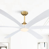 72" Jaydn Farmhouse Satin Nickel DC Motor Downrod Mount Reversible Ceiling Fan with Lighting and Remote Control - Parrot Uncle UK