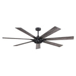 72" Farmhouse DC Motor Brushed Nickel Downrod Mount Reversible Ceiling Fan with Remote Control - Parrot Uncle UK