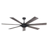 72" Farmhouse DC Motor Brushed Nickel Downrod Mount Reversible Ceiling Fan with Remote Control - Parrot Uncle UK