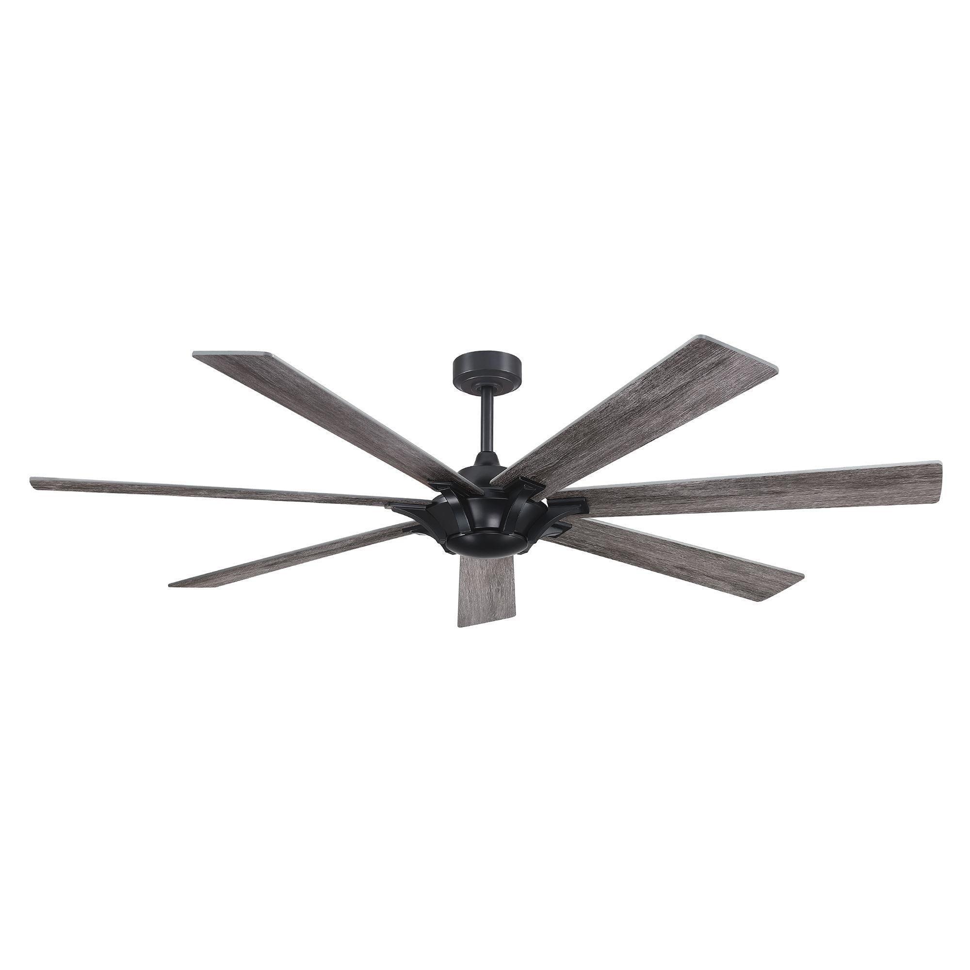 189cm (72") Farmhouse DC Motor Brushed Nickel Downrod Mount Reversible Ceiling Fan with Remote Control