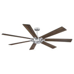 72" Farmhouse DC Motor Brushed Nickel Downrod Mount Reversible Ceiling Fan with Remote Control - Parrot Uncle UK