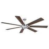 72" Farmhouse DC Motor Brushed Nickel Downrod Mount Reversible Ceiling Fan with Remote Control - Parrot Uncle UK