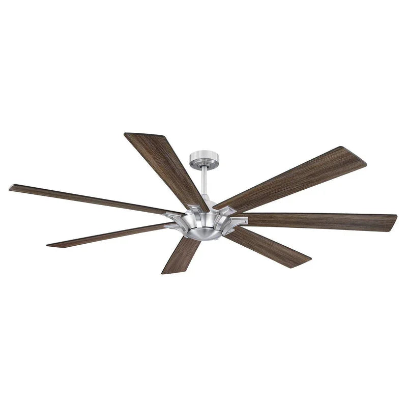 72" Farmhouse DC Motor Brushed Nickel Downrod Mount Reversible Ceiling Fan with Remote Control - Parrot Uncle UK