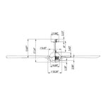 72" Farmhouse DC Motor Brushed Nickel Downrod Mount Reversible Ceiling Fan with Remote Control - Parrot Uncle UK