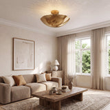 Scalloped-Edge Flush Mount Pendant Lights 42 cm Diameter