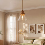 Glass Rattan Pendant Light 35 cm Diameter
