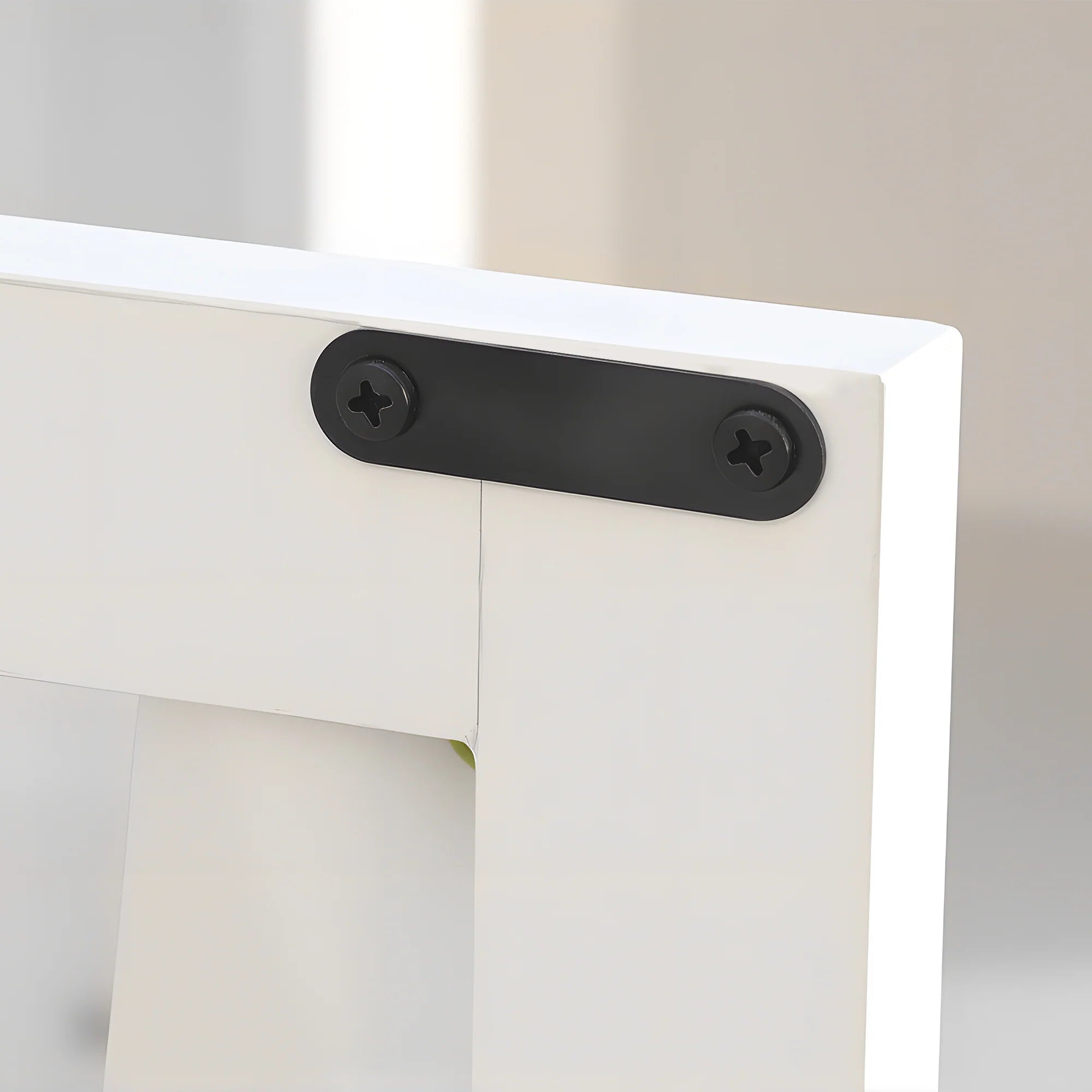 236cm White TV Stand With Storage Cabinet