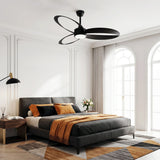 MAXI Black Ceiling Fan Ø132 cm Silent with LED Light DC 40W