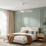 MAXI White Ceiling Fan Ø132 cm Silent with LED Light DC 40W