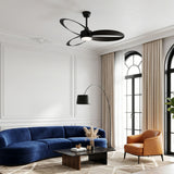 MAXI Black Ceiling Fan Ø132 cm Silent with LED Light DC 40W